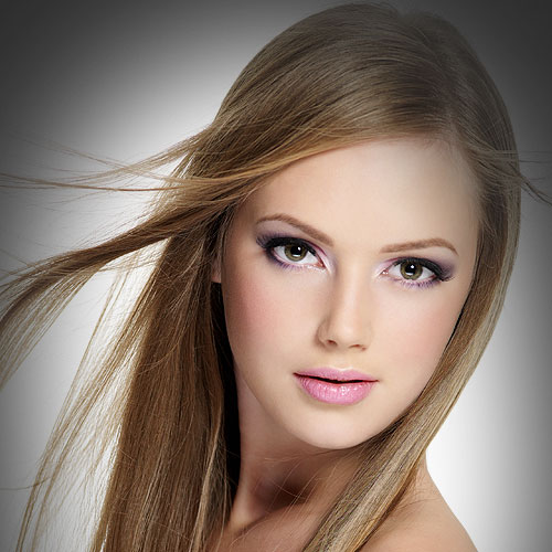 beautiful blond hair model