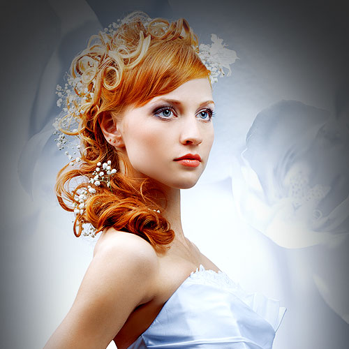 perfect red hair bride